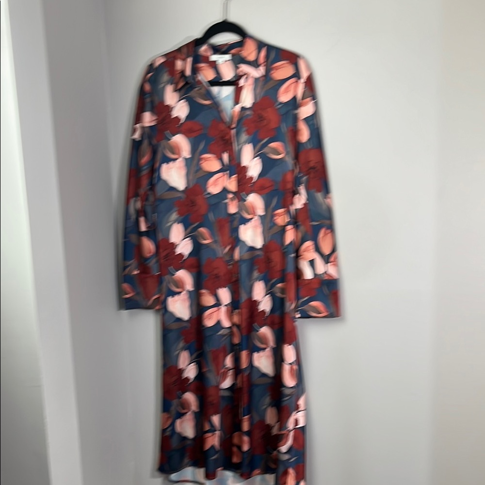Vince nouveau magnolia collared shirt dress
